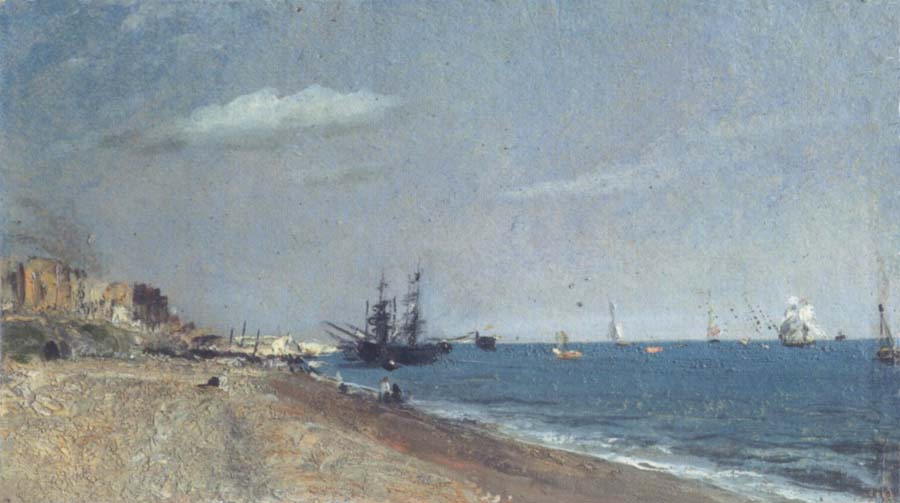 John Constable Brighton Beach,with colliers